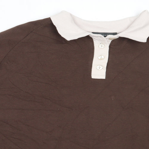 Primark Womens Brown  Cotton Pullover Sweatshirt Size S