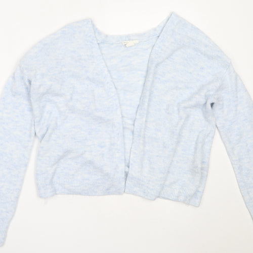H&M Womens Blue Round Neck  Acrylic Cardigan Jumper Size XS