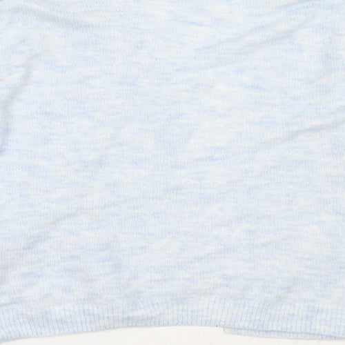 H&M Womens Blue Round Neck  Acrylic Cardigan Jumper Size XS