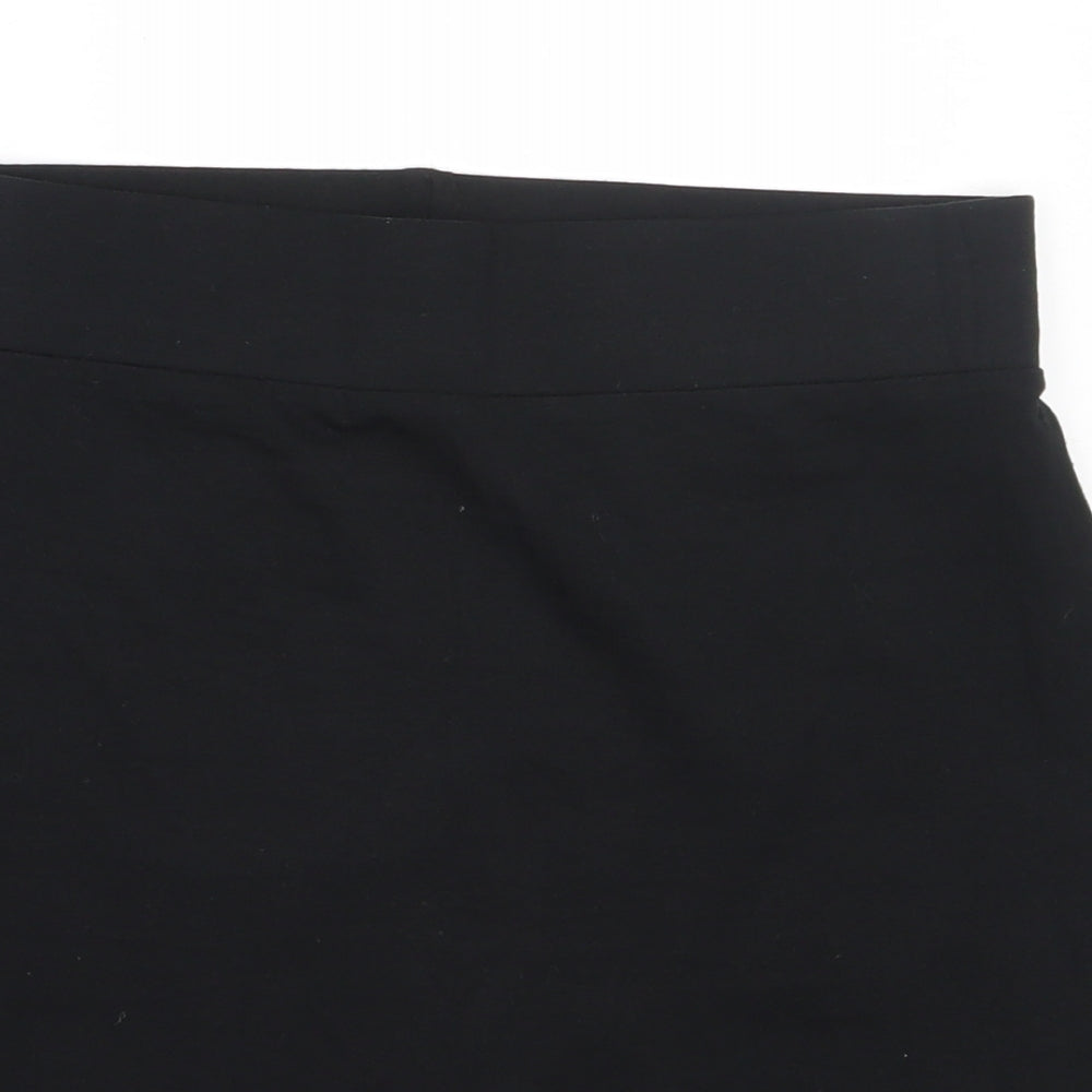 New Look Womens Black  Cotton Mini Skirt Size 10