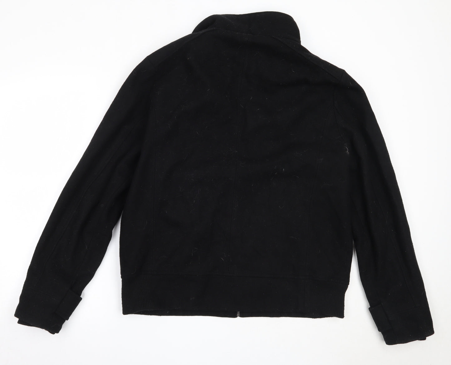 Jeff Banks Mens Black   Overcoat Coat Size L