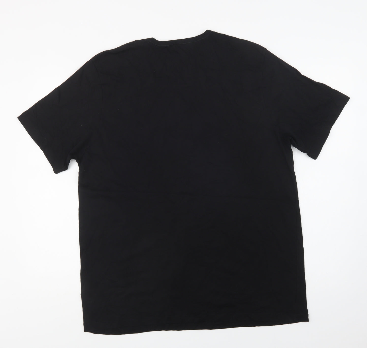 Boss Mens Black  Cotton  T-Shirt Size 2XL Crew Neck