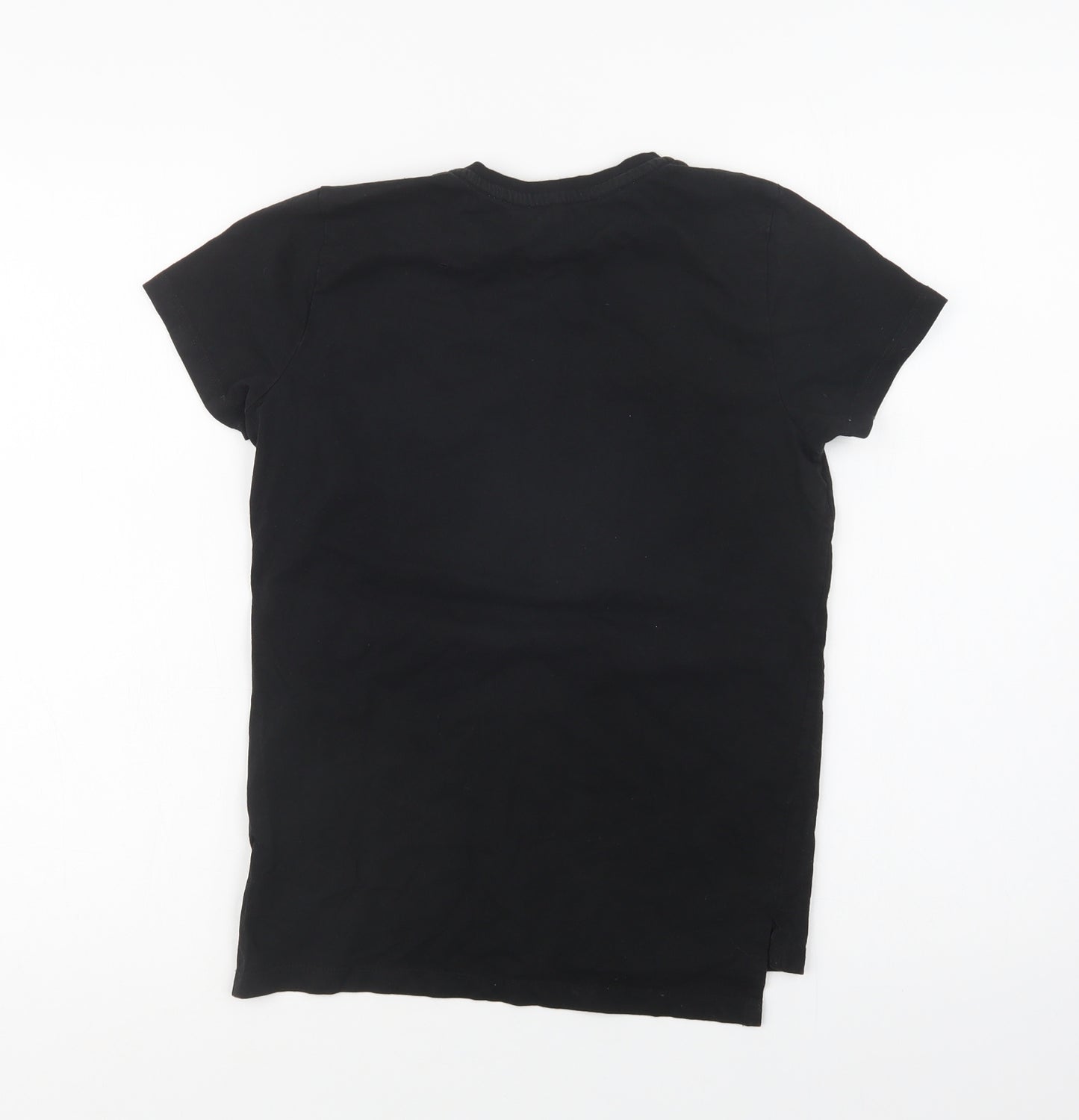 Primark Girls Black  Cotton Basic T-Shirt Size 9-10 Years Crew Neck  - PlayStation