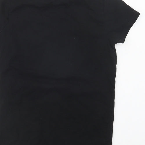 Primark Girls Black  Cotton Basic T-Shirt Size 9-10 Years Crew Neck  - PlayStation
