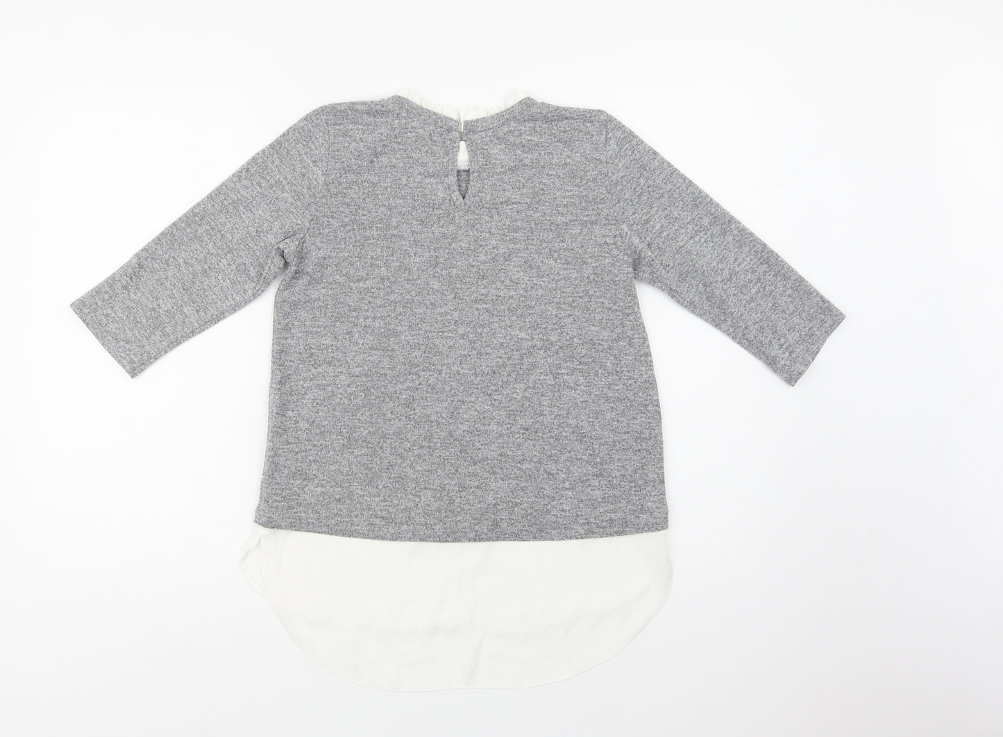 Dorothy Perkins Womens Grey Collared  Polyester Pullover Jumper Size 6