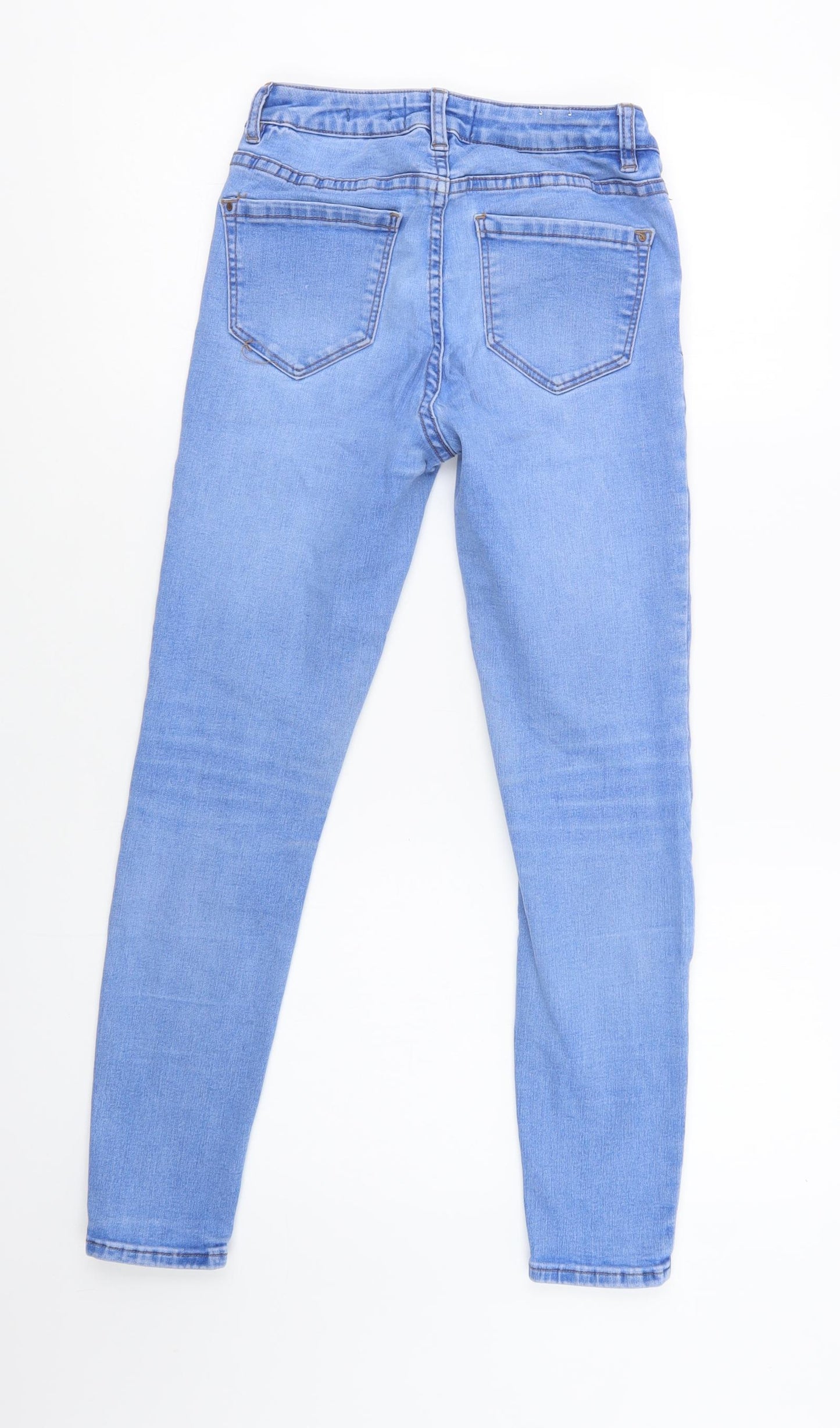 New Look Womens Blue  Cotton Jegging Jeans Size 8 L27 in Regular Button