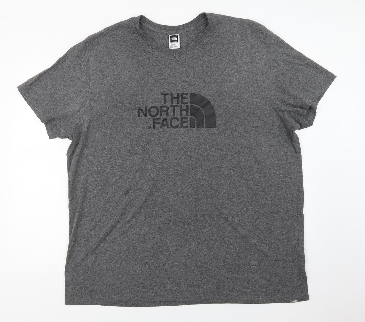 The North Face Mens Grey  Cotton  T-Shirt Size 2XL Crew Neck