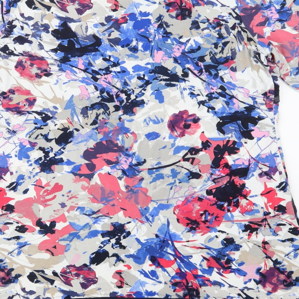 Per Una Womens Multicoloured Geometric Viscose Tunic Blouse Size 18 Round Neck