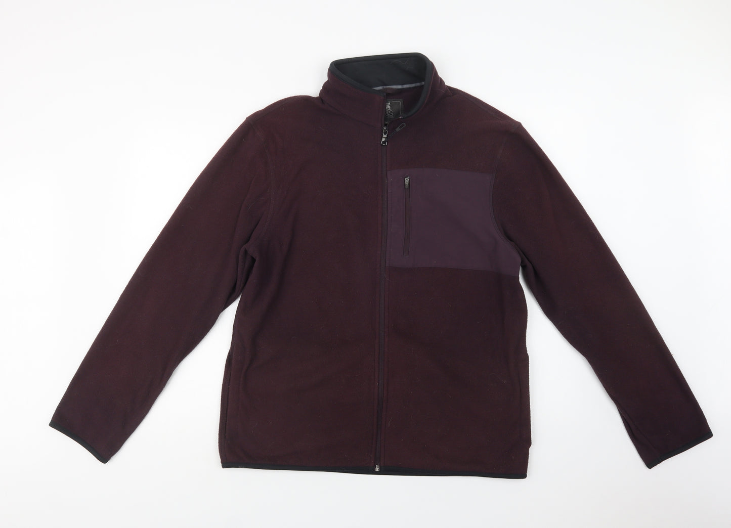 M&S Mens Purple  Polyester Full Zip Sweatshirt Size M