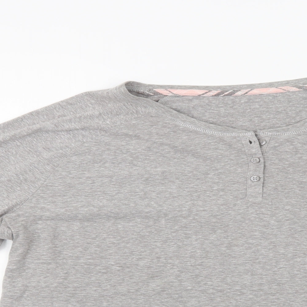 George Womens Grey  Cotton Top Pyjama Top Size 20  Button