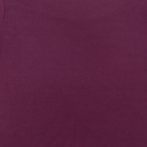 Tigi Womens Purple  Polyester Basic Blouse Size 12 Square Neck