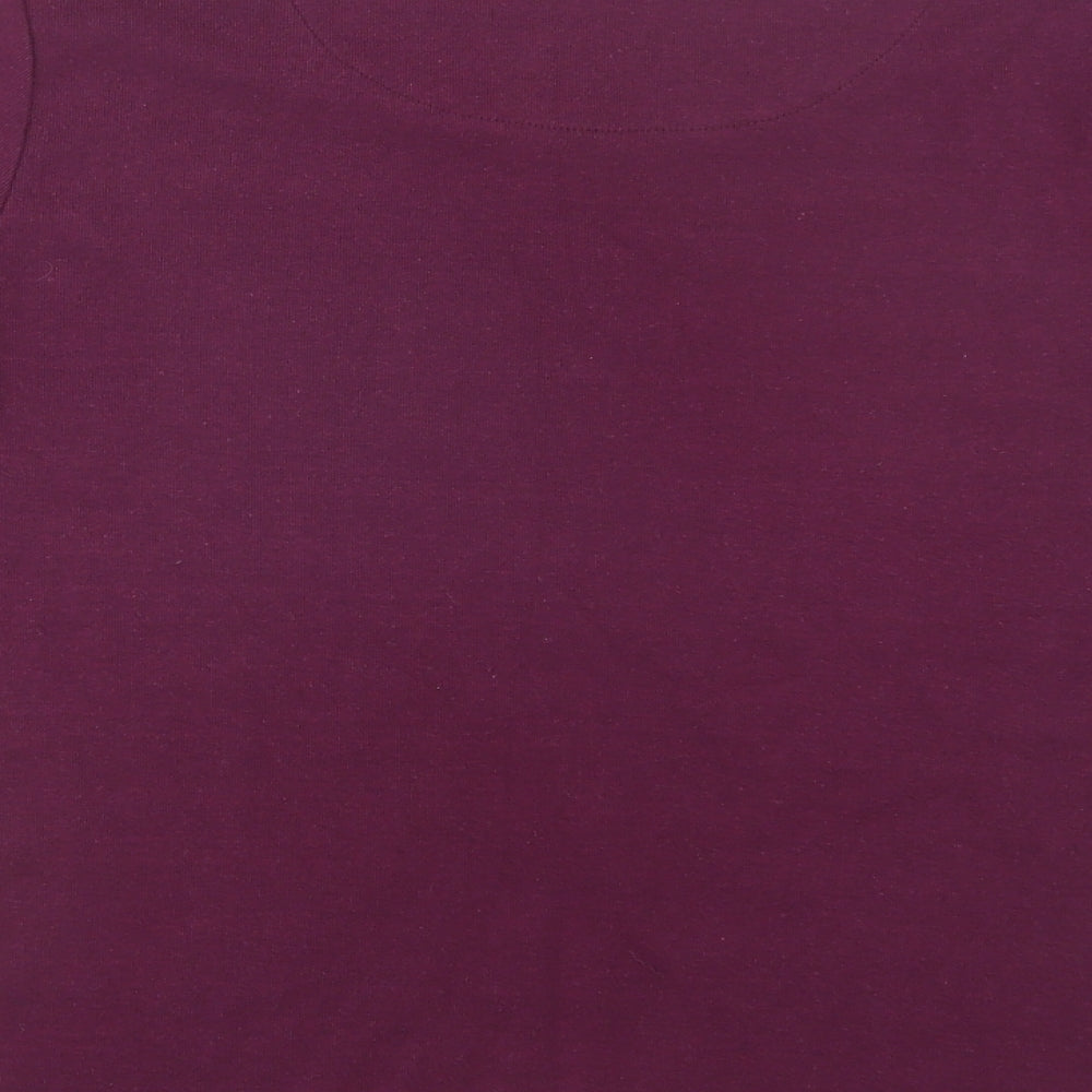 Tigi Womens Purple  Polyester Basic Blouse Size 12 Square Neck