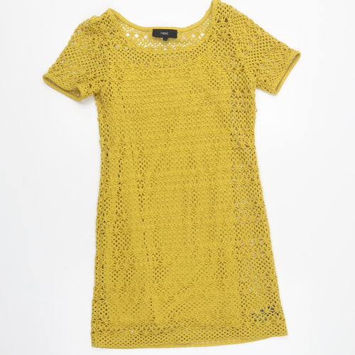 NEXT Womens Yellow  Polyester Shift  Size 6  Round Neck