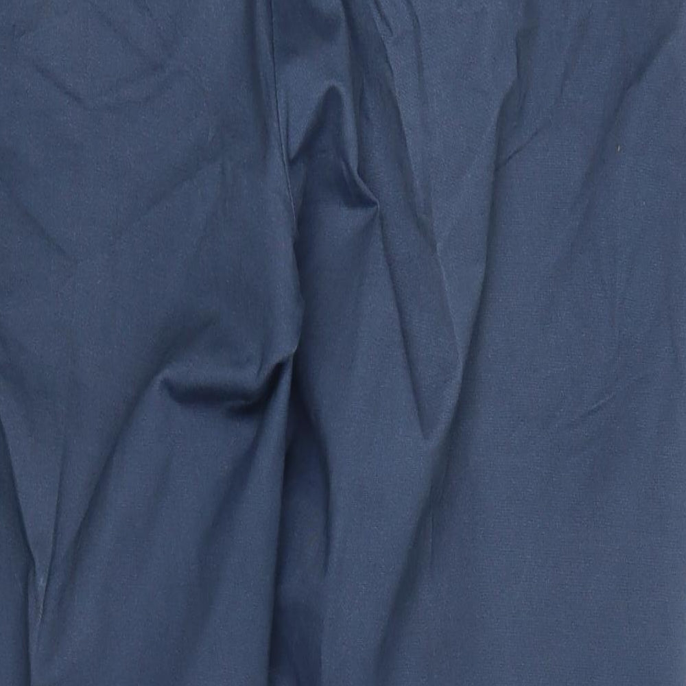 Marks and Spencer Mens Blue  Cotton Trousers  Size 38 L29 in Regular Button