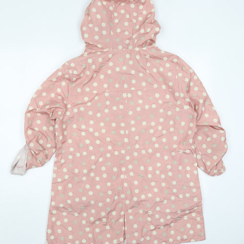 Atmosphere Womens Pink Polka Dot  Parka Coat Size 10  Zip