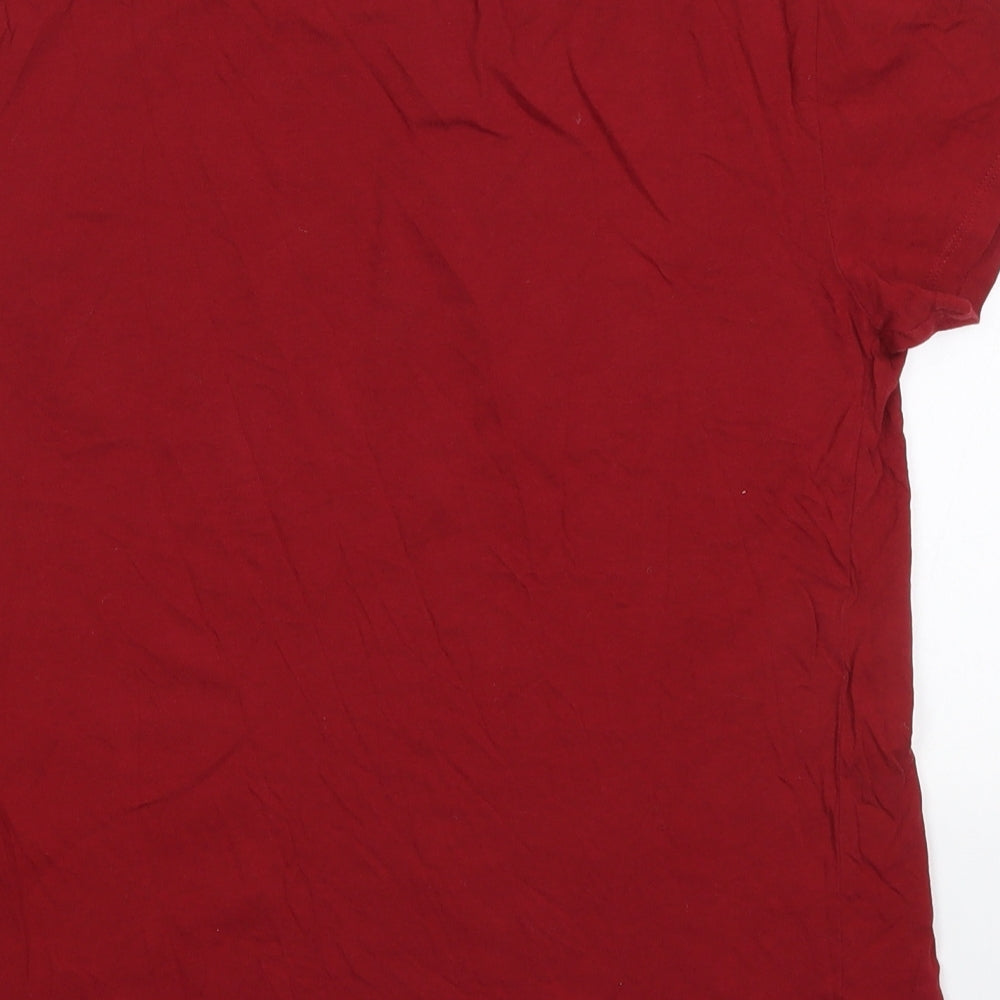 Levi's Mens Red  Cotton  T-Shirt Size M Crew Neck