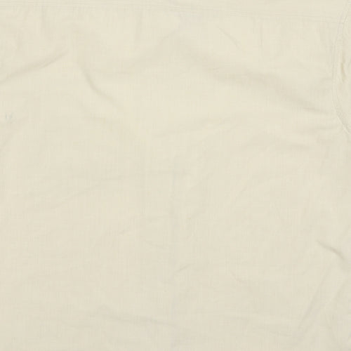 Urban Stone Mens Beige  Polyester  Button-Up Size M Collared Button