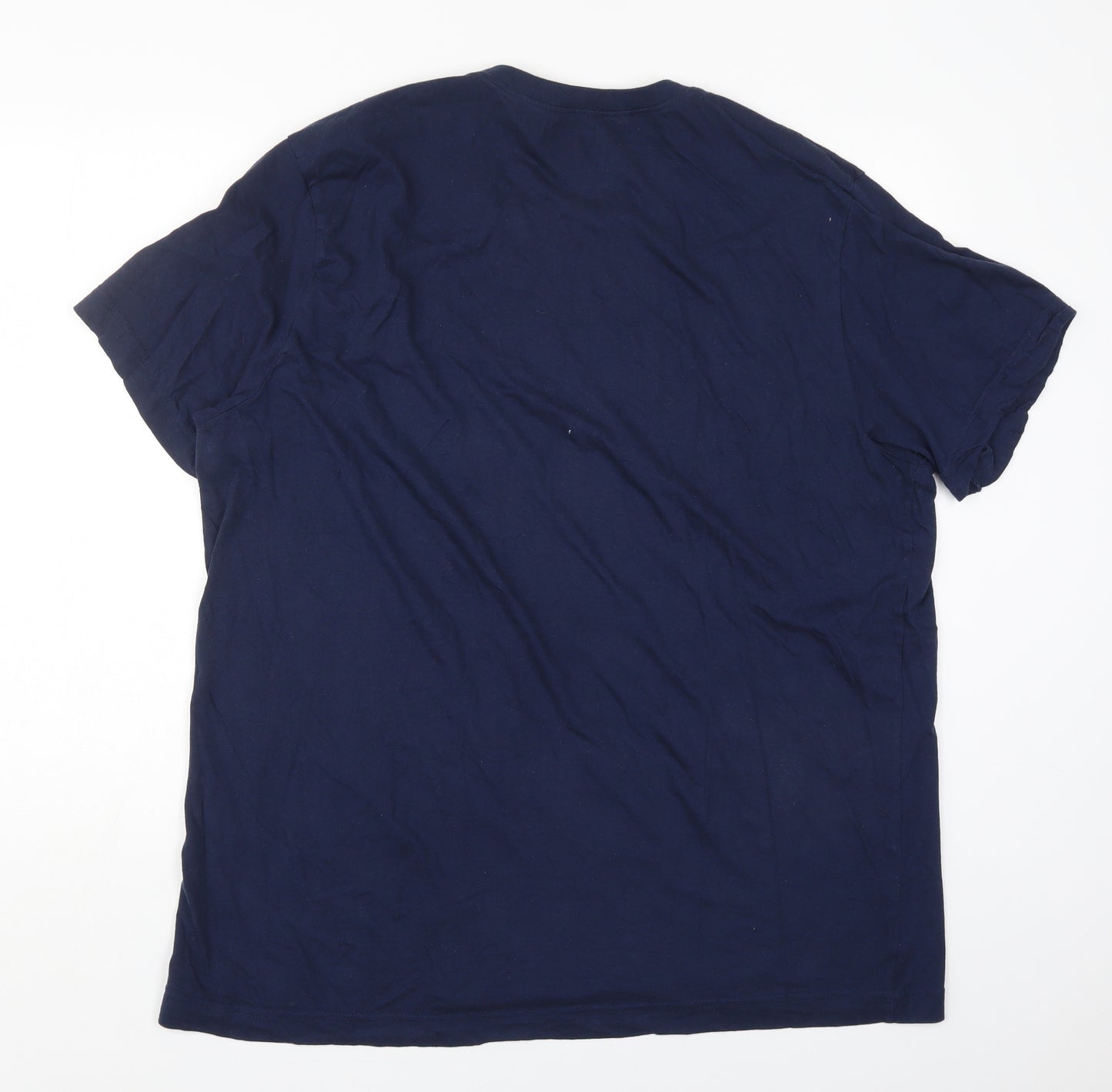 Studio Mens Blue  Cotton  T-Shirt Size 2XL Crew Neck  - It's The Most Wonderful Time For a Beer Christmas Santa