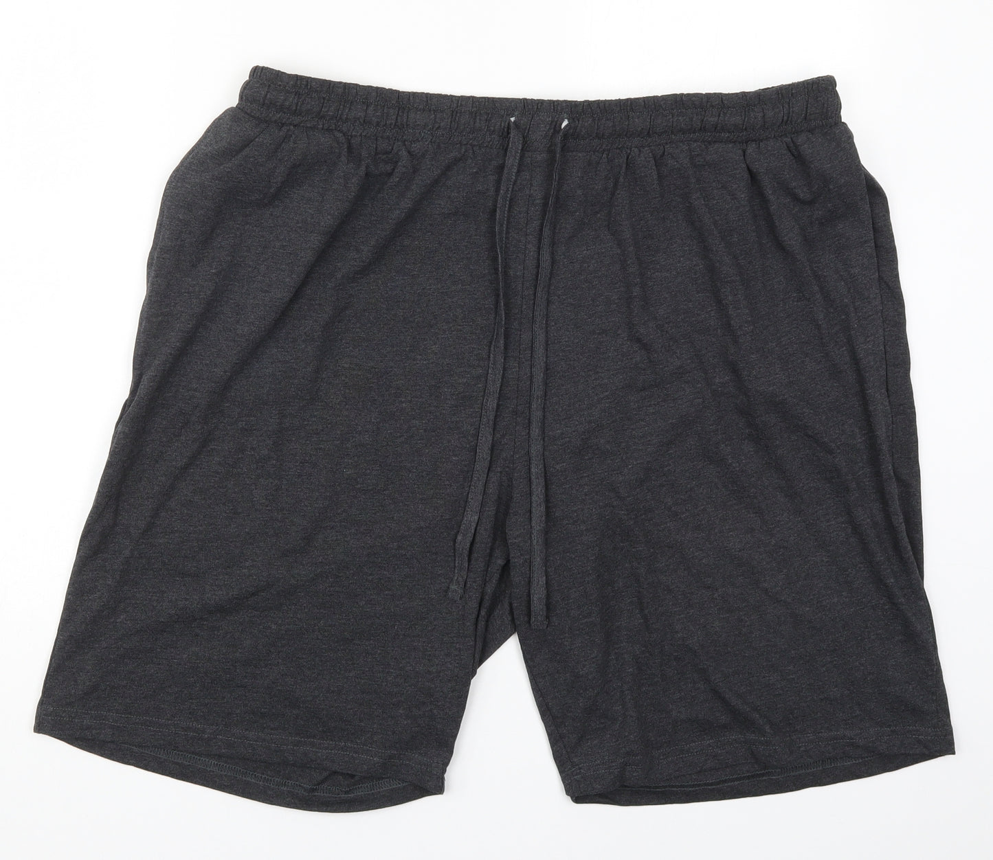 Matalan Mens Grey  Cotton Sweat Shorts Size 2XL L9 in Regular Drawstring - Pyjama Shorts