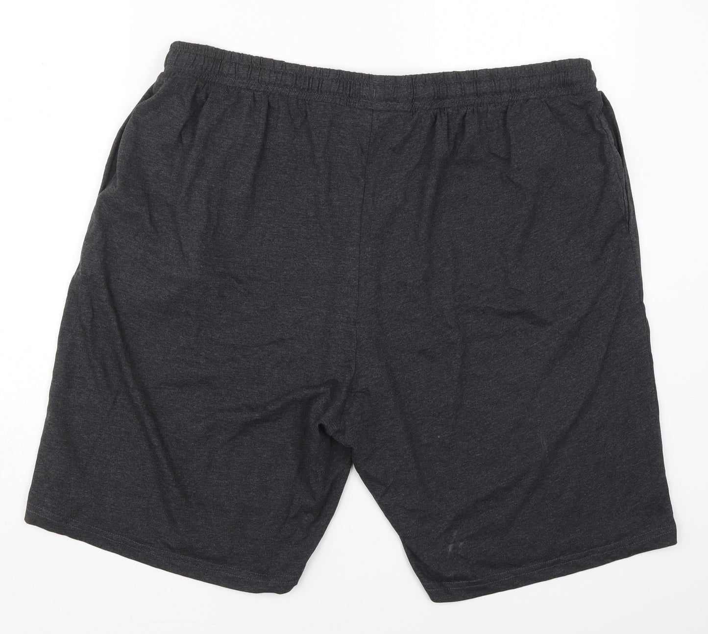 Matalan Mens Grey  Cotton Sweat Shorts Size 2XL L9 in Regular Drawstring - Pyjama Shorts
