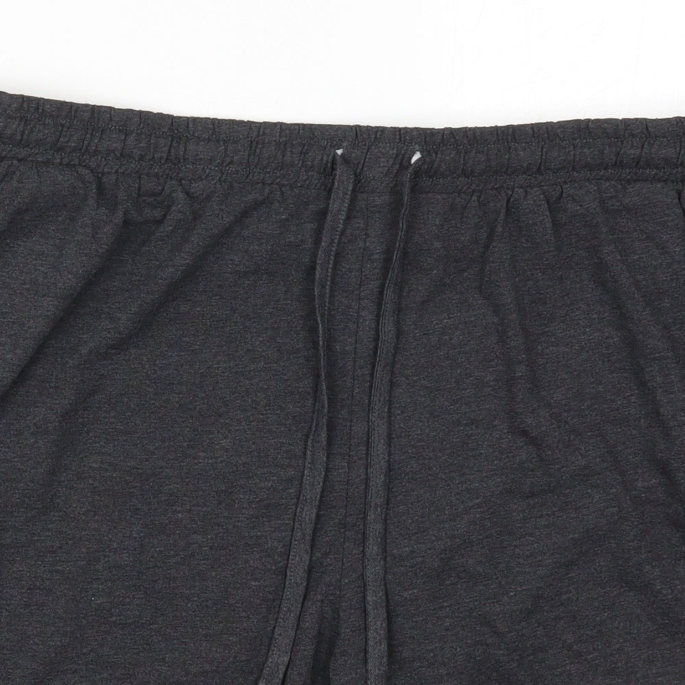 Matalan Mens Grey  Cotton Sweat Shorts Size 2XL L9 in Regular Drawstring - Pyjama Shorts