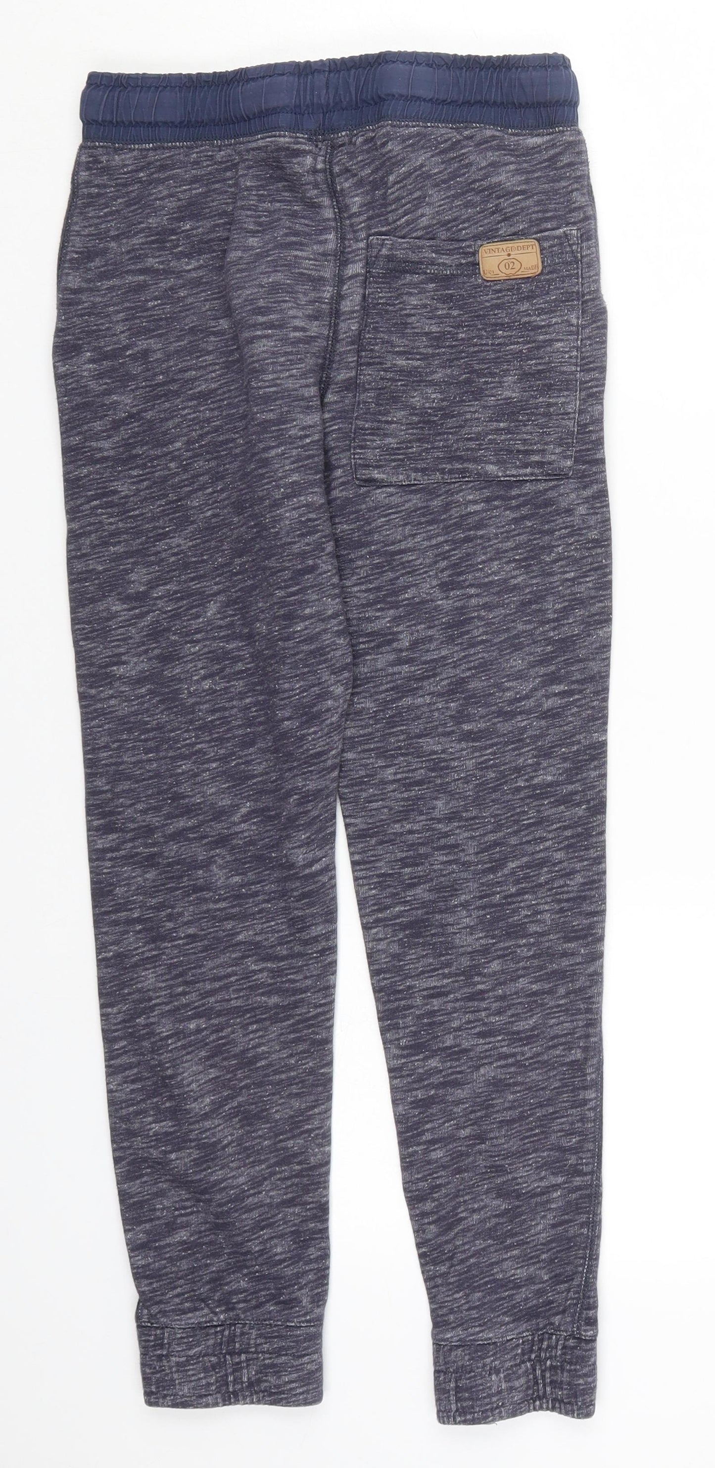 F&F Boys Blue  Cotton Sweatpants Trousers Size 11-12 Years  Regular Drawstring - 1912