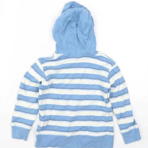 NEXT Boys Blue Striped Cotton Pullover Hoodie Size 5 Years  Pullover