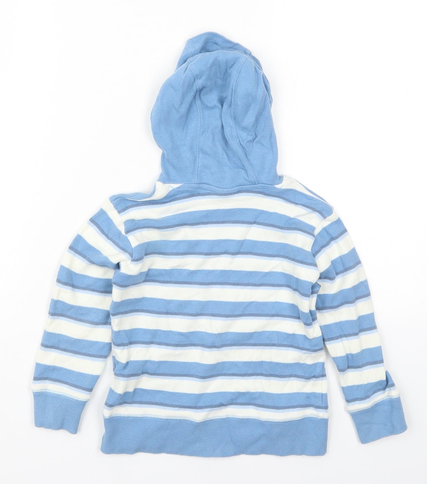 NEXT Boys Blue Striped Cotton Pullover Hoodie Size 5 Years  Pullover