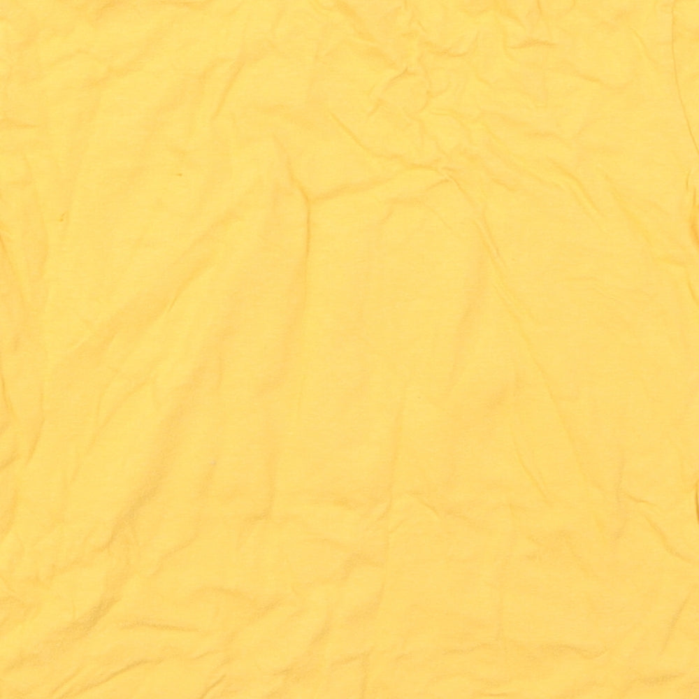 Scruff Boys Yellow  Cotton Basic T-Shirt Size 5-6 Years Crew Neck Pullover - Little Troops