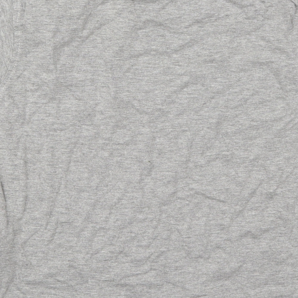 Hi Tec Boys Grey  Cotton Basic T-Shirt Size 5-6 Years Crew Neck Pullover