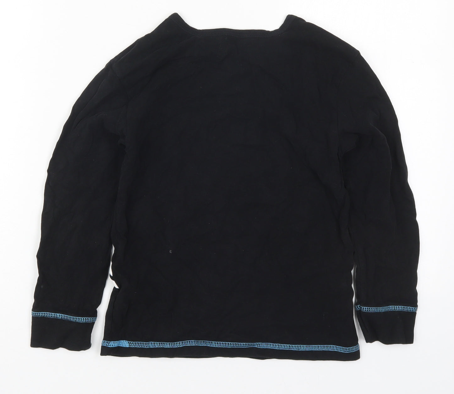 George Boys Black  Cotton Basic T-Shirt Size 6-7 Years Crew Neck Pullover - I Can See You
