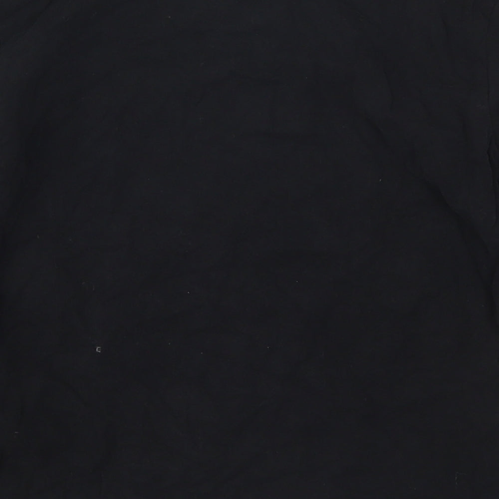George Boys Black  Cotton Basic T-Shirt Size 6-7 Years Crew Neck Pullover - I Can See You
