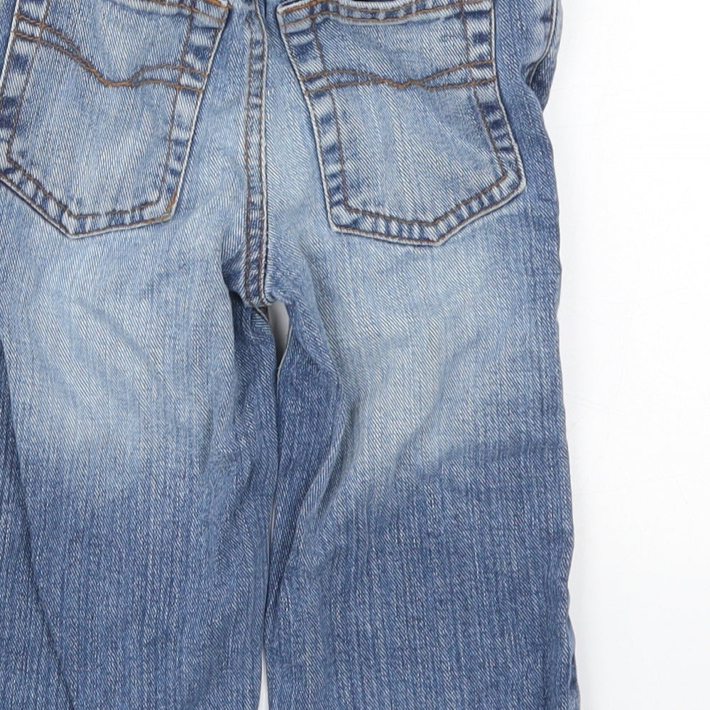 Matalan Boys Blue  Cotton Capri Jeans Size 12-18 Months  Button