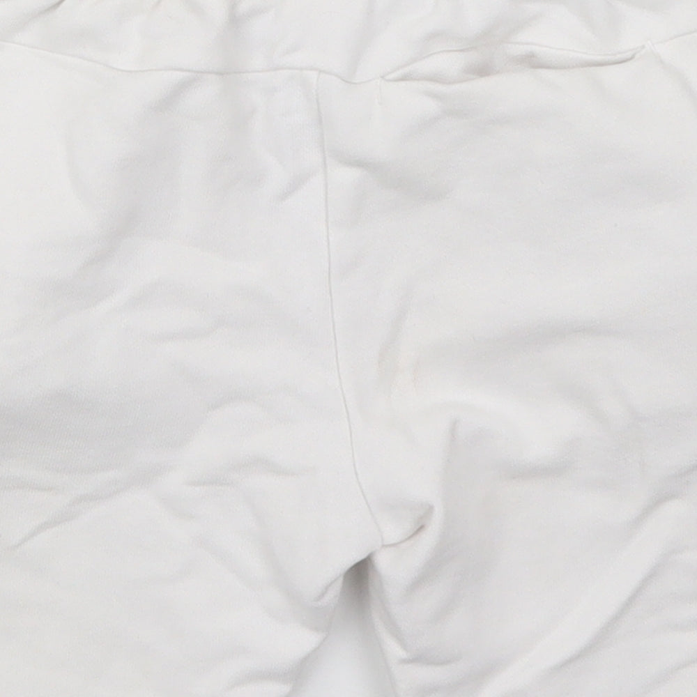 NEXT Boys White  Cotton Sweat Shorts Size 6 Years  Regular Drawstring
