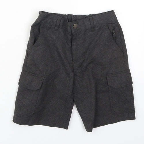 ext Boys Grey  Polyester Bermuda Shorts Size 6 Years  Regular