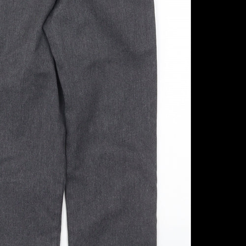 George Boys Grey  Polyester Dress Pants Trousers Size 5-6 Years  Regular Hook & Eye