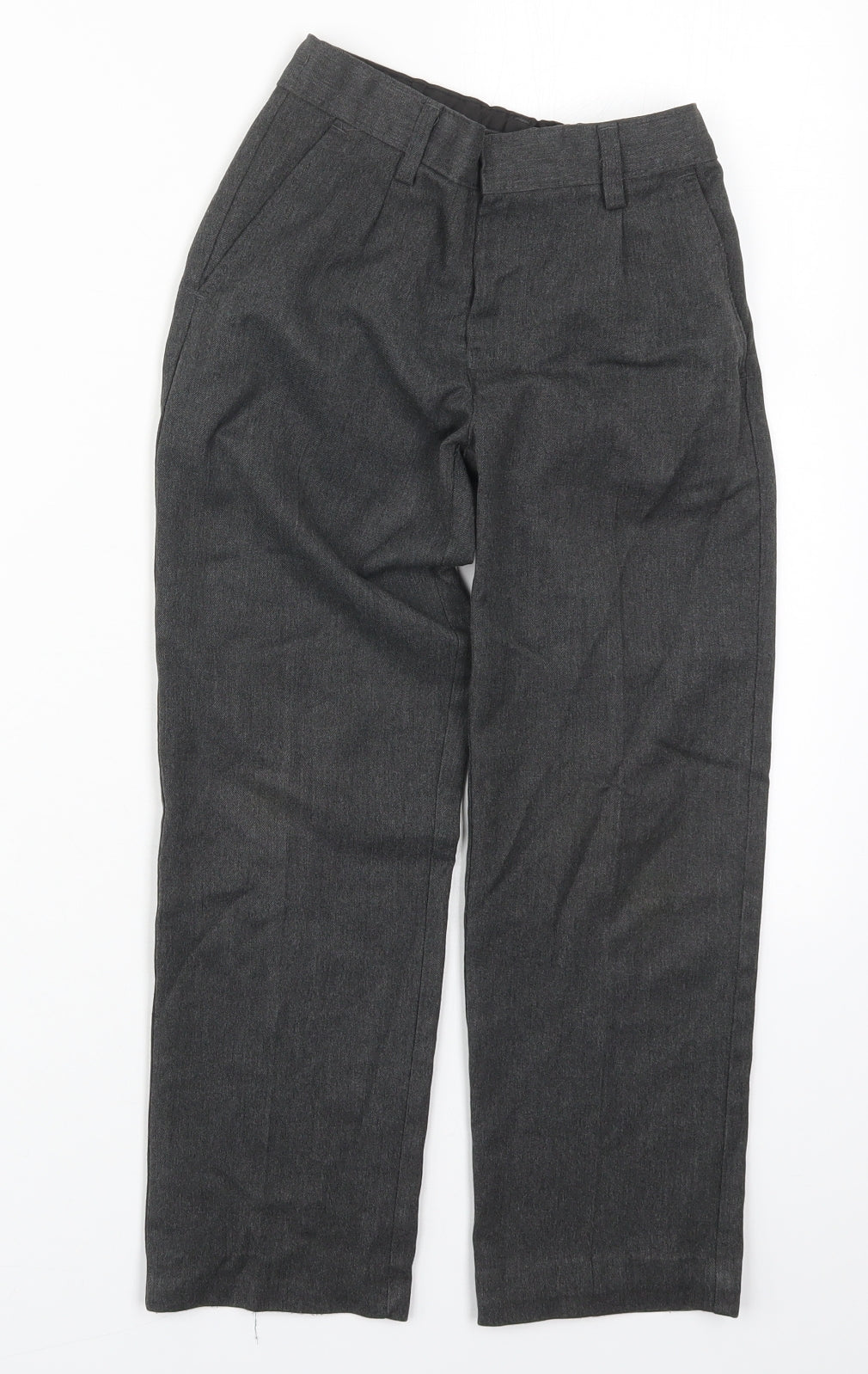 Marks and Spencer Boys Grey  Viscose Dress Pants Trousers Size 6-7 Years  Regular Hook & Eye