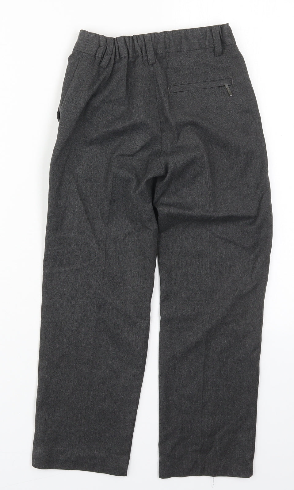 Marks and Spencer Boys Grey  Viscose Dress Pants Trousers Size 6-7 Years  Regular Hook & Eye