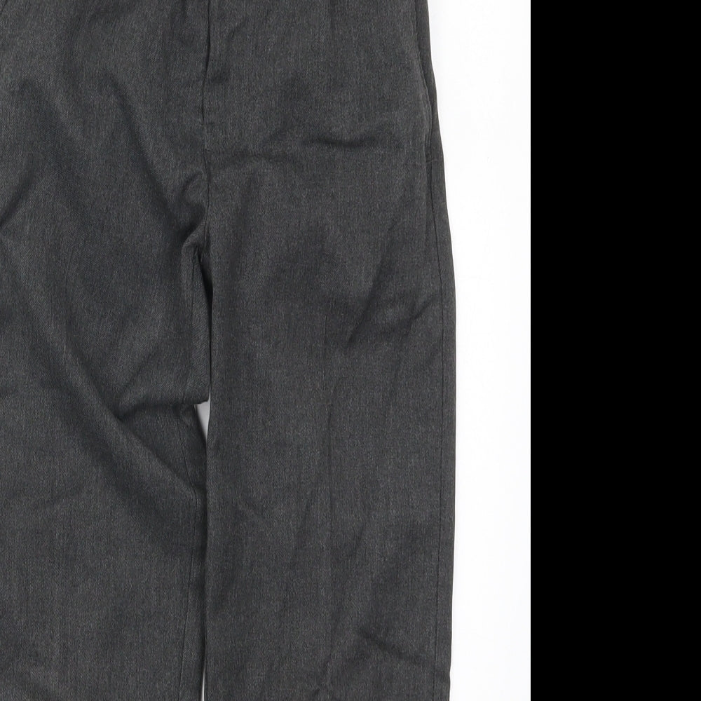 Marks and Spencer Boys Grey  Viscose Dress Pants Trousers Size 6-7 Years  Regular Hook & Eye