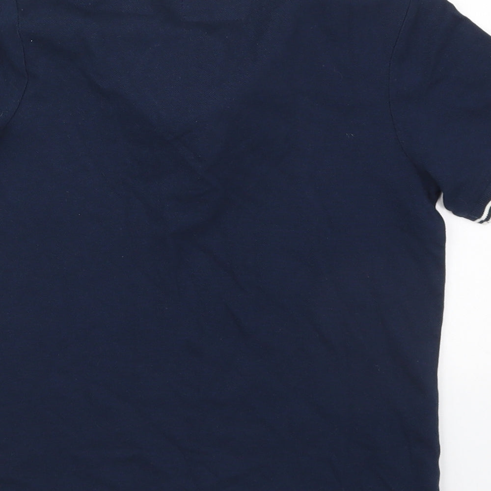 TU Boys Blue  Cotton Basic Polo Size 7 Years Collared Pullover - Anchor
