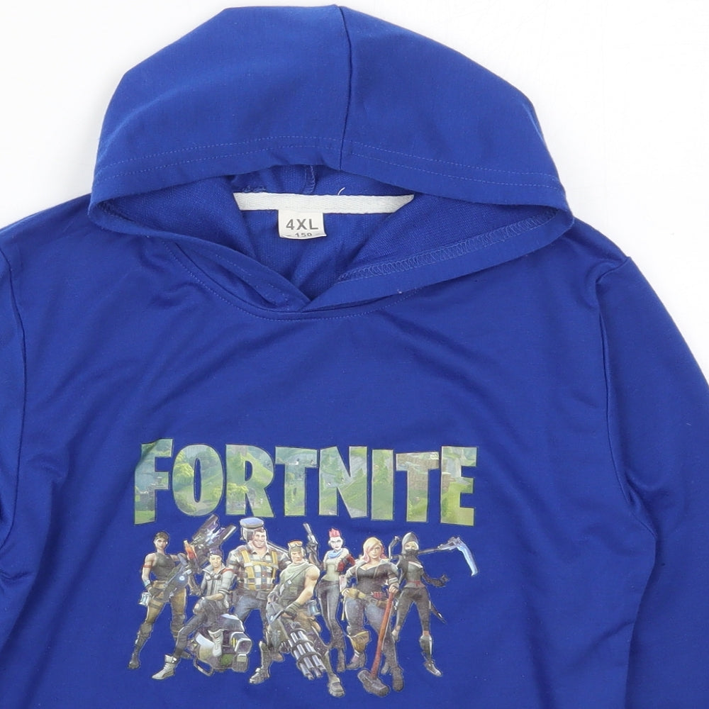 Preworn Boys Blue  Polyester Pullover Hoodie Size 4XL  Pullover - Fortnite