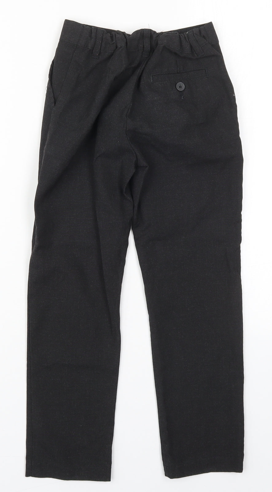 F&F Boys Grey  Polyester Dress Pants Trousers Size 7-8 Years  Regular Hook & Eye