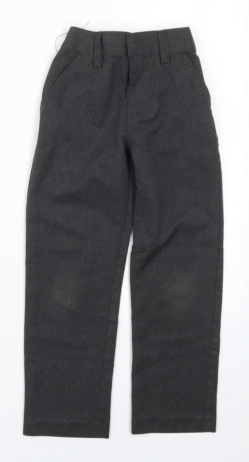 NEXT Boys Grey  Polyester Dress Pants Trousers Size 7 Years  Slim Hook & Eye