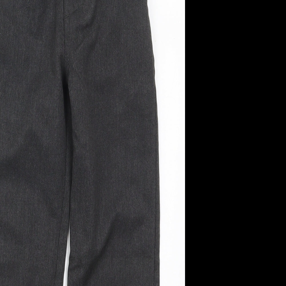 NEXT Boys Grey  Polyester Dress Pants Trousers Size 7 Years  Slim Hook & Eye