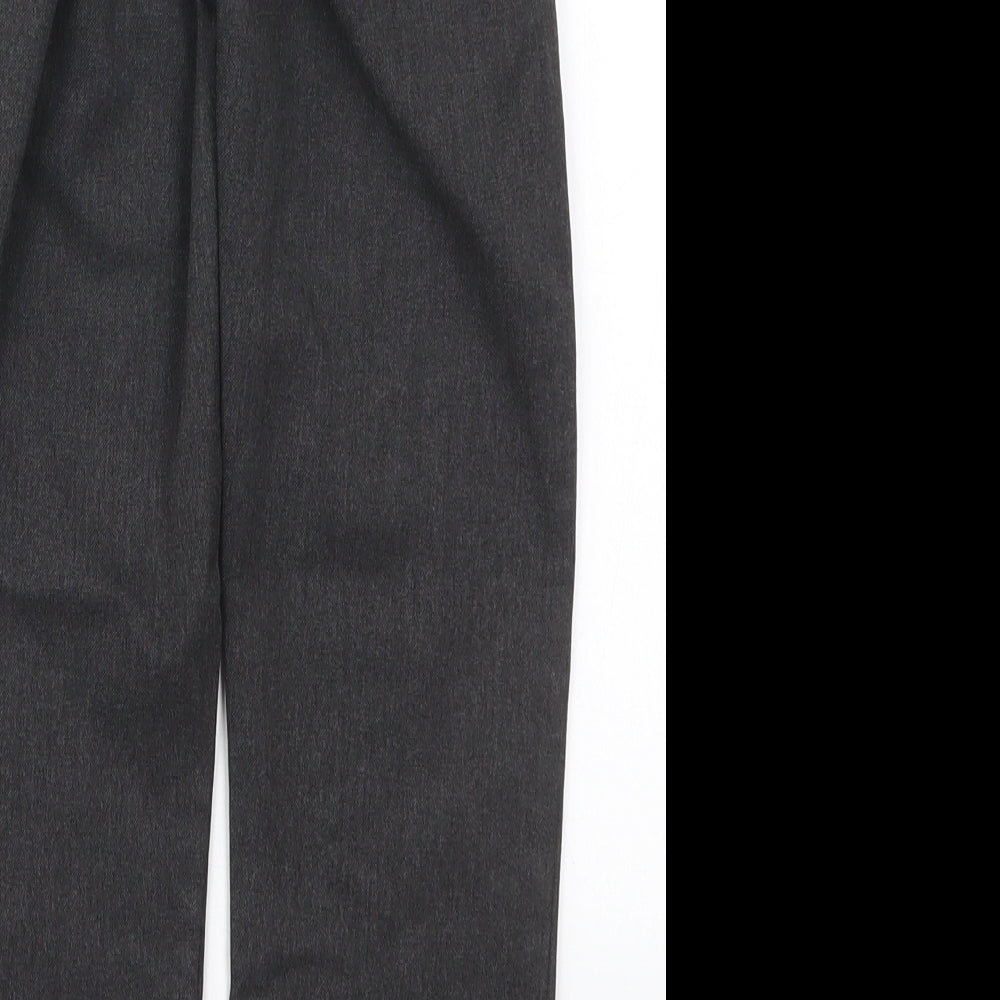 NEXT Boys Grey  Polyester Dress Pants Trousers Size 7 Years  Slim Hook & Eye