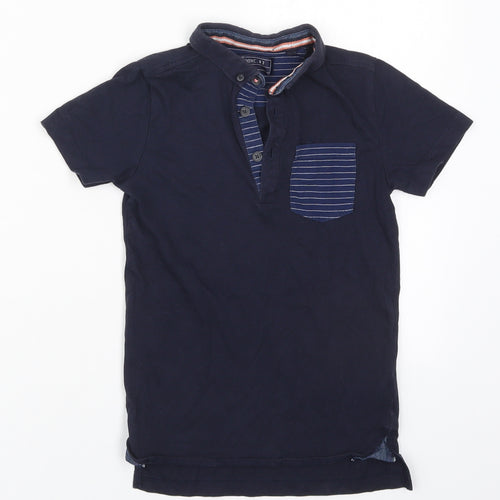 NEXT Boys Blue  Cotton Basic Polo Size 6 Years Collared Pullover
