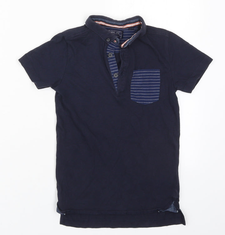 NEXT Boys Blue  Cotton Basic Polo Size 6 Years Collared Pullover