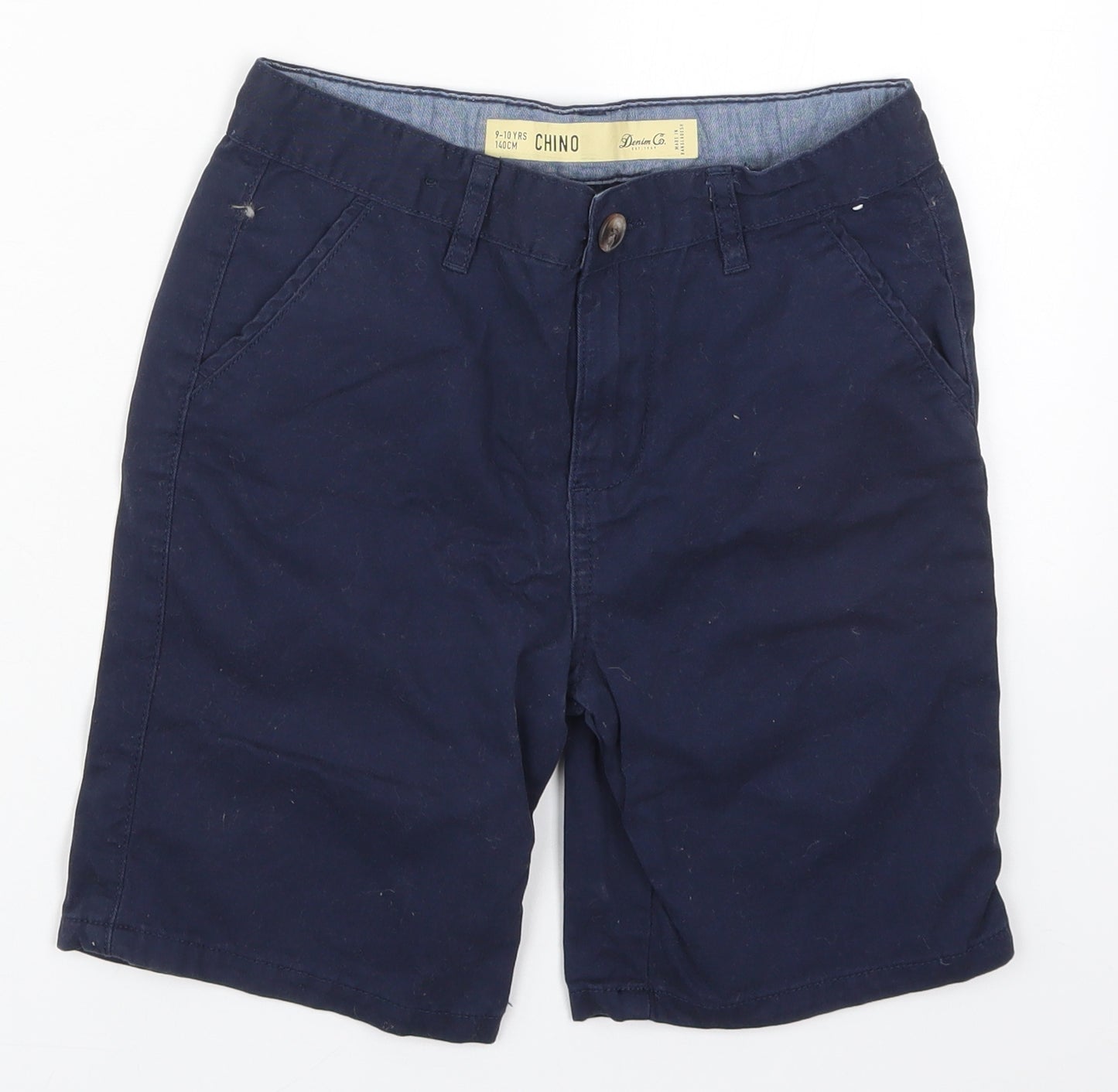 Denim Co Boys Blue  Cotton Chino Shorts Size 9-10 Years  Regular
