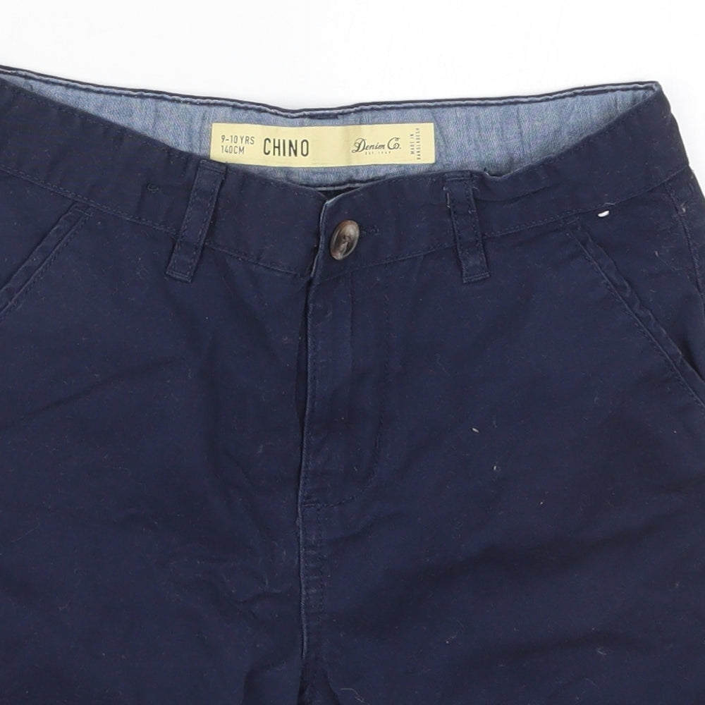 Denim Co Boys Blue  Cotton Chino Shorts Size 9-10 Years  Regular