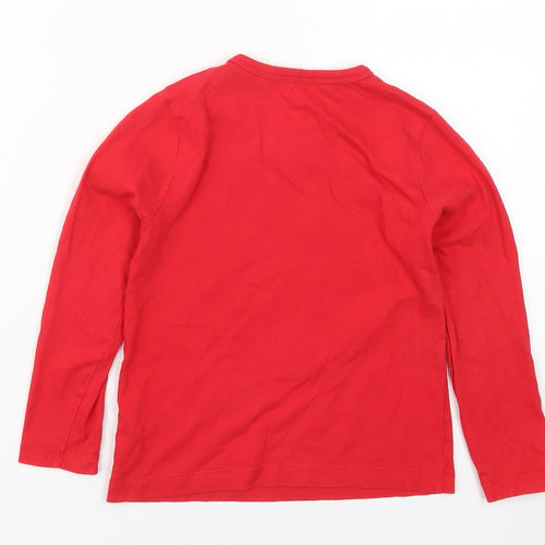 George Boys Red Solid Cotton  Pyjama Top Size 5-6 Years  Pullover - Teenage Mutant Ninja Turtles